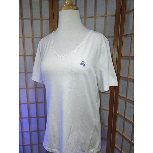 Brooks Bros 346 Lg V Neck Tee - Picture 1 of 13